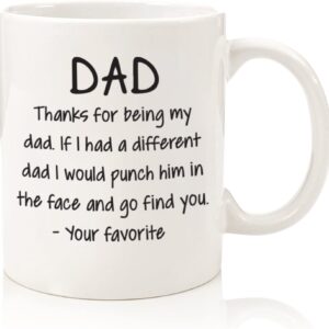 Thanks for being dad coffee mug gift