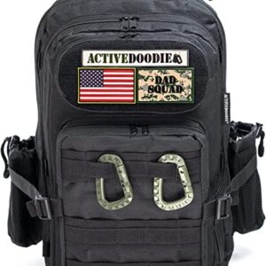 ActiveDoodie Dad Diaper Bag for Men with Camo Changing Pad, USA Dad Squad Patches, Mens Diaper Bag Backpack